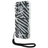 Karl Lagerfeld KLHCP16SHZBPKCCK Apple iPhone 16 6.1″ juodos spalvos kietas dėklas IML Zebra Pattern & Cord