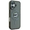 Karl Lagerfeld KLHMP16SHLSCHK Apple iPhone 16 6.1″ juodos spalvos kietas dėklas IML Metal Choupette Head MagSafe