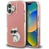 Dėklas Karl Lagerfeld IML Aquarelle Choupette & Logo iPhone 16 Case - Rožinė