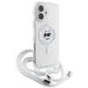 Karl Lagerfeld KLHMP16SHCCHNT Apple iPhone 16 6.1″ kietas dėklas skaidrus IML Choupette Head & Cord Magsafe