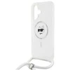 Karl Lagerfeld KLHMP16SHCCHNT Apple iPhone 16 6.1" dėklas telefonui skaidrus IML Choupette Head & Cord MagSafe