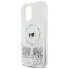 Karl Lagerfeld KLHMP16SLGKISGH Apple iPhone 16 6.1″ kietas dėklas skaidrus Liquid Glitter Karl Head Magsafe