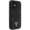 Dėklas Guess Grained Hot Stamp Peony Triangle Logo MagSafe Apple iPhone 16 juodos spalvos