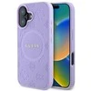 Guess GUHMP16MPSAPSMEU Apple iPhone 16 Plus 6.7″ violetinės spalvos kietas dėklas Saffiano Peony Classic Logo