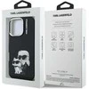 Karl Lagerfeld IML Aquarelle Karl and Choupette dėklas Apple iPhone 16 Pro juodos spalvos