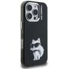 Karl Lagerfeld IML Aquarelle Choupette dėklas Apple iPhone 16 Pro juodos spalvos