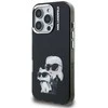 Karl Lagerfeld IML Aquarelle Karl and Choupette dėklas Apple iPhone 16 Pro juodos spalvos