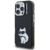 Karl Lagerfeld IML Aquarelle Choupette dėklas Apple iPhone 16 Pro juodos spalvos