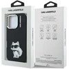 Karl Lagerfeld IML Aquarelle Choupette dėklas Apple iPhone 16 Pro juodos spalvos