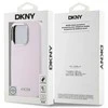DKNY DKHMP16LSMCHLP Apple iPhone 16 Pro 6.3" dėklas telefonui rožinės spalvos Liquid Silikoninis Small Metal Logo MagSafe