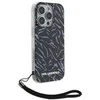 Dėklas Karl Lagerfeld KLHCP16LHZBPKCCU Apple iPhone 16 Pro 6.3″ violetinės spalvos Zebra With Cord