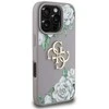 Dėklas Guess Grained Roses Big 4G logo Apple iPhone 16 Pro violetinės spalvos