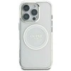 Dėklas Guess IML Metal Colored Circle Classic Logo MagSafe Apple iPhone 16 Pro Max baltos spalvos