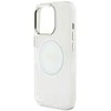 Dėklas Guess IML Metal Colored Circle Classic Logo MagSafe Apple iPhone 16 Pro Max baltos spalvos