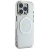 Dėklas Guess IML Metal Colored Circle Classic Logo MagSafe Apple iPhone 16 Pro Max baltos spalvos