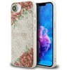 Guess 4G Flowers Print MagSafe iPhone 16e Dėklas - Rožinė