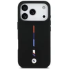 BMW M Silicon Tricolor Line MagSafe dėklas skirtas Apple iPhone 17 Pro juodos spalvos