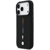 BMW M Silicon Tricolor Line MagSafe dėklas skirtas Apple iPhone 17 Pro juodos spalvos