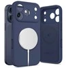 „Tech-Protect“ silikoninis „MagSafe“ dėklas, skirtas „iPhone 17 Pro“ – tamsiai mėlynas Mėlyna