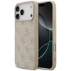 Guess PU Leather 4G Colored Ring MagSafe dėklas skirtas Apple iPhone 17 Pro Max Rožinė