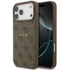 GUESS dėklas, skirtas IPHONE 17 Pro Max, suderinamas su MagSafe GUHMP17XG4GFRW (PU 4G Ring Classic Logo) rudas