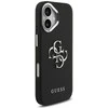 „Guess Grained Big 4G Classic“ logotipo dėklas, skirtas iPhone 17 - juodas