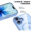iPhone 17 telefono dėklas permatomas mėlynas MagMat