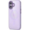iPhone 17 telefono dėklas permatomas violetinis MagMat