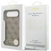 Guess 4G Charm dėklas skirtas Apple iPhone 17 Air Tone on Tone rudos spalvos