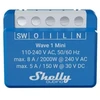 Shelly Qubino Wave 1 Mini LR išmanusis jungiklis Z-Wave Mėlyna