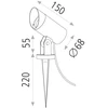 Įsmeigiamas lauko šviestuvas SEIREN, GU10, antracito sp., H2072080GR