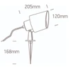 Įsmeigiamas sodo šviestuvas, E27, juodas, IP65, 67204E/B