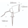 Įsmeigiamas sodo šviestuvas, GU10, juodas, IP65, 67204G/B