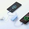 Išorinė baterija 10000mAh 35W su USB-C ir Lightning laidais