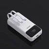 Dudao K15Pro Power Bank 20000mAh 22.5W PD USB-C / USB-A / integruotais Lightning ir USB-C kabeliais – baltos spalvos
