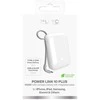 Puro Power Link 10 Plus 10000mAh Power Bank su Built-in USB-C Kabelis – baltos spalvos