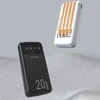 Išorinis akumuliatorius 20000 mAh su 3 laidais