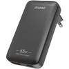 GaN Dudao A65Q 65W USB-A / USB-C PD Ultra-Thin Travel laidinis įkroviklis EU / US – juodos spalvos