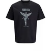Jack & Jones marškinėliai Nirvana JPRBLUNIRVANA SS TEE 12287521 JUODA