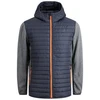 Jack&Jones JJEMULTI dygsniuota striukė 12182242 Pilka melange/Įsiūtos rankovės