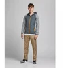 Jack&Jones JJEMULTI dygsniuota striukė 12182242 Pilka melange/Įsiūtos rankovės