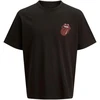 Jack&Jones Marškinėliai Rolling Stones JPRBLUSTONES SS TEE 12284292 Juodas