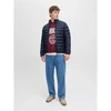 Jack&Jones vyriška pūkinė striukė JJEBRADLEY LIGHT PUFFER COLLAR NOOS 12280971 SKY CAPTIN