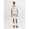 Jack&Jones vyriški dryžuoti šortai JPSTJAIDEN COBA STRIPE JOG SHORTS REG SN 12274413 Antique Baltas Stripes