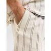 Jack&Jones vyriški dryžuoti šortai JPSTJAIDEN COBA STRIPE JOG SHORTS REG SN 12274413 Antique Baltas Stripes