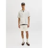 Jack&Jones vyriški dryžuoti šortai JPSTJAIDEN COBA STRIPE JOG SHORTS REG SN 12274413 Antique Baltas Stripes