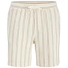 Jack&Jones vyriški dryžuoti šortai JPSTJAIDEN COBA STRIPE JOG SHORTS REG SN 12274413 Antique Baltas Stripes