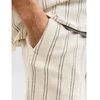 Jack&Jones vyriški dryžuoti šortai JPSTJAIDEN COBA STRIPE JOG SHORTS REG SN 12274413 Antique Baltas Stripes