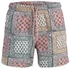 Jack&Jones vyriški maudymosi šortai JPSTMAUI SHELL AOP SWIM SHORTS REG 12291808 ASH ROSE