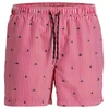 Jack&Jones vyriški maudymosi šortai JWHARUBA SWIM PRINTS 12206537 TRUE Raudonas STRIPES
